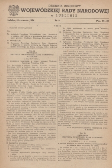 Dziennik Urzędowy Wojewódzkiej Rady Narodowej w Lublinie. 1954, nr 8 (15 czerwca)