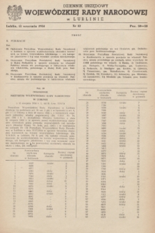 Dziennik Urzędowy Wojewódzkiej Rady Narodowej w Lublinie. 1954, nr 12 (15 września)