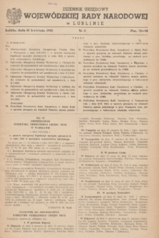 Dziennik Urzędowy Wojewódzkiej Rady Narodowej w Lublinie. 1955, nr 3 (15 kwietnia)