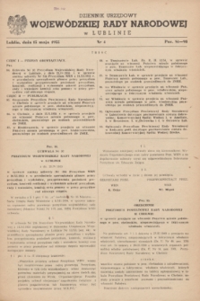 Dziennik Urzędowy Wojewódzkiej Rady Narodowej w Lublinie. 1955, nr 4 (15 maja)