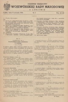 Dziennik Urzędowy Wojewódzkiej Rady Narodowej w Lublinie. 1956, nr 5 (3 kwietnia)