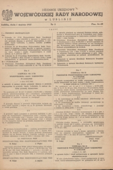 Dziennik Urzędowy Wojewódzkiej Rady Narodowej w Lublinie. 1957, nr 2 (1 marca)