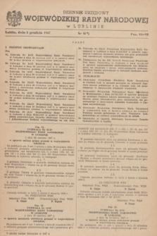 Dziennik Urzędowy Wojewódzkiej Rady Narodowej w Lublinie. 1957, nr 11 (5 grudnia)