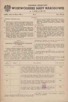 Dziennik Urzędowy Wojewódzkiej Rady Narodowej w Lublinie. 1958, nr 6 (10 lipca)