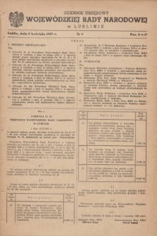 Dziennik Urzędowy Wojewódzkiej Rady Narodowej w Lublinie. 1959, nr 3 (6 kwietnia)