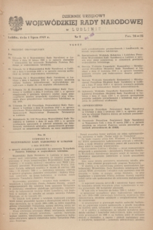 Dziennik Urzędowy Wojewódzkiej Rady Narodowej w Lublinie. 1959, nr 5 (1 lipca)