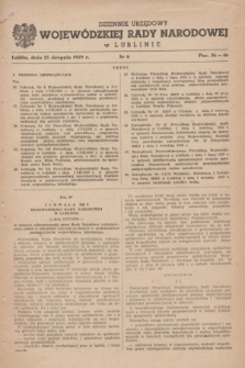 Dziennik Urzędowy Wojewódzkiej Rady Narodowej w Lublinie. 1959, nr 6 (25 sierpnia)