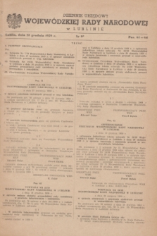 Dziennik Urzędowy Wojewódzkiej Rady Narodowej w Lublinie. 1959, nr 9 (23 grudnia)