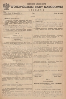 Dziennik Urzędowy Wojewódzkiej Rady Narodowej w Lublinie. 1960, nr 5 (11 lipca)