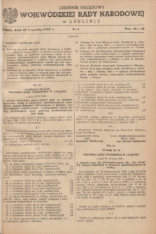 Dziennik Urzędowy Wojewódzkiej Rady Narodowej w Lublinie. 1960, nr 6 (20 września)