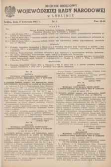 Dziennik Urzędowy Wojewódzkiej Rady Narodowej w Lublinie. 1961, nr 5 (17 kwietnia)