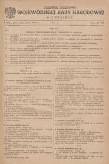 Dziennik Urzędowy Wojewódzkiej Rady Narodowej w Lublinie. 1961, nr 11 (30 grudnia)
