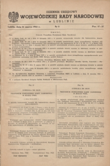 Dziennik Urzędowy Wojewódzkiej Rady Narodowej w Lublinie. 1964, nr 3 (31 marca)