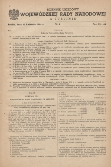 Dziennik Urzędowy Wojewódzkiej Rady Narodowej w Lublinie. 1964, nr 4 (10 kwietnia)