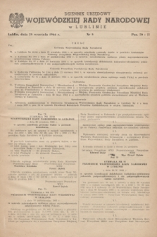 Dziennik Urzędowy Wojewódzkiej Rady Narodowej w Lublinie. 1964, nr 8 (28 września)