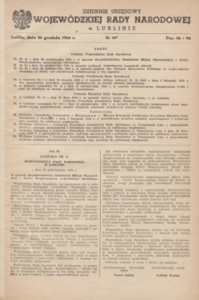 Dziennik Urzędowy Wojewódzkiej Rady Narodowej w Lublinie. 1964, nr 10 (16 grudnia)