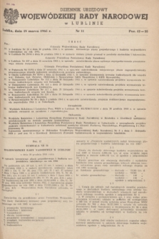 Dziennik Urzędowy Wojewódzkiej Rady Narodowej w Lublinie. 1965, nr 11 (18 marca)