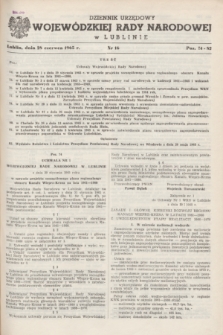 Dziennik Urzędowy Wojewódzkiej Rady Narodowej w Lublinie. 1965, nr 16 (28 czerwca)