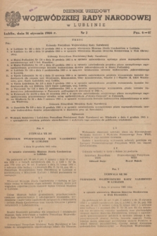 Dziennik Urzędowy Wojewódzkiej Rady Narodowej w Lublinie. 1966, nr 2 (31 stycznia)