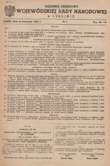 Dziennik Urzędowy Wojewódzkiej Rady Narodowej w Lublinie. 1966, nr 4 (12 kwietnia)