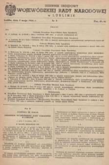 Dziennik Urzędowy Wojewódzkiej Rady Narodowej w Lublinie. 1966, nr 5 (5 maja)