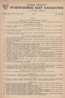 Dziennik Urzędowy Wojewódzkiej Rady Narodowej w Lublinie. 1966, nr 8/9 (10 września)