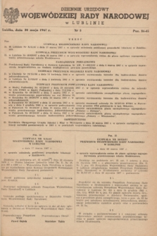 Dziennik Urzędowy Wojewódzkiej Rady Narodowej w Lublinie. 1967, nr 5 (30 maja)