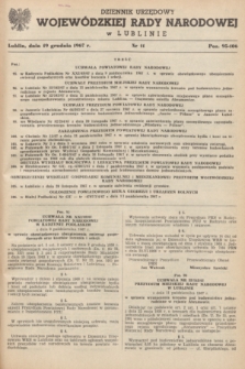 Dziennik Urzędowy Wojewódzkiej Rady Narodowej w Lublinie. 1967, nr 11 (19 grudnia)