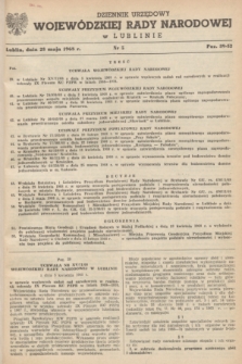 Dziennik Urzędowy Wojewódzkiej Rady Narodowej w Lublinie. 1968, nr 5 (23 maja)