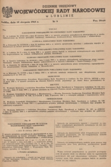 Dziennik Urzędowy Wojewódzkiej Rady Narodowej w Lublinie. 1968, nr 9 (10 sierpnia)