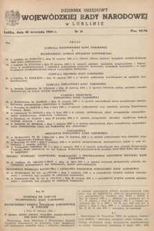 Dziennik Urzędowy Wojewódzkiej Rady Narodowej w Lublinie. 1968, nr 11 (30 września)