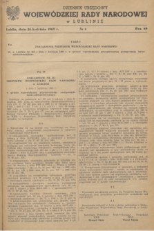 Dziennik Urzędowy Wojewódzkiej Rady Narodowej w Lublinie. 1969, nr 4 (24 kwietnia)