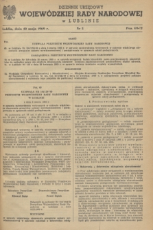 Dziennik Urzędowy Wojewódzkiej Rady Narodowej w Lublinie. 1969, nr 5 (10 maja)