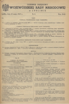 Dziennik Urzędowy Wojewódzkiej Rady Narodowej w Lublinie. 1969, nr 6 (15 maja)