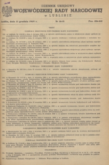 Dziennik Urzędowy Wojewódzkiej Rady Narodowej w Lublinie. 1969, nr 14/15 (11 grudnia)