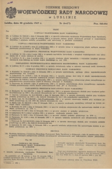Dziennik Urzędowy Wojewódzkiej Rady Narodowej w Lublinie. 1969, nr 16/17 (30 grudnia)