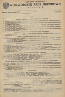 Dziennik Urzędowy Wojewódzkiej Rady Narodowej w Lublinie. 1970, nr 6 (29 maja)