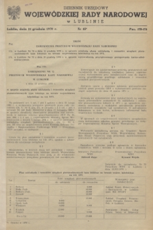 Dziennik Urzędowy Wojewódzkiej Rady Narodowej w Lublinie. 1970, nr 15 (21 grudnia)