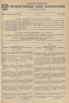 Dziennik Urzędowy Wojewódzkiej Rady Narodowej w Lublinie. 1971, nr 6 (6 maja)