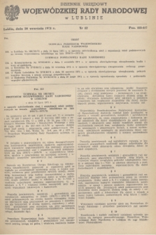 Dziennik Urzędowy Wojewódzkiej Rady Narodowej w Lublinie. 1971, nr 12 (30 września)
