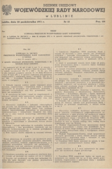 Dziennik Urzędowy Wojewódzkiej Rady Narodowej w Lublinie. 1971, nr 13 (23 października)