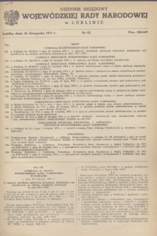 Dziennik Urzędowy Wojewódzkiej Rady Narodowej w Lublinie. 1971, nr 15 (16 listopada)