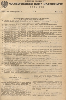 Dziennik Urzędowy Wojewódzkiej Rady Narodowej w Lublinie. 1972, nr 3 (22 lutego)
