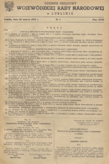 Dziennik Urzędowy Wojewódzkiej Rady Narodowej w Lublinie. 1972, nr 4 (30 marca)