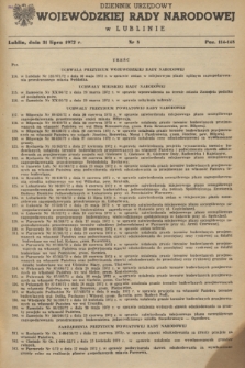 Dziennik Urzędowy Wojewódzkiej Rady Narodowej w Lublinie. 1972, nr 8 (31 lipca)