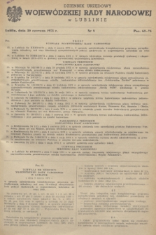 Dziennik Urzędowy Wojewódzkiej Rady Narodowej w Lublinie. 1973, nr 8 (30 czerwca)