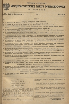 Dziennik Urzędowy Wojewódzkiej Rady Narodowej w Lublinie. 1974, nr 2 (28 lutego)