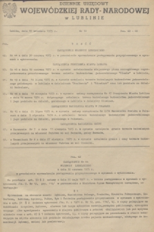 Dziennik Urzędowy Wojewódzkiej Rady Narodowej w Lublinie. 1975, nr 10 (15 września)