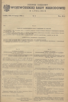 Dziennik Urzędowy Wojewódzkiej Rady Narodowej w Lublinie. 1976, nr 2 (16 lutego)