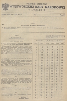 Dziennik Urzędowy Wojewódzkiej Rady Narodowej w Lublinie. 1976, nr 6 (10 maja)